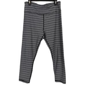 Zyia Active Womens Black Herringbone Skinny Cropped Leggings Yoga Pants 16 / 18